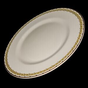 Cleveland China 7" Plates Set of 4 G.H.B. Co 18K Gold Greek Key Pattern USA